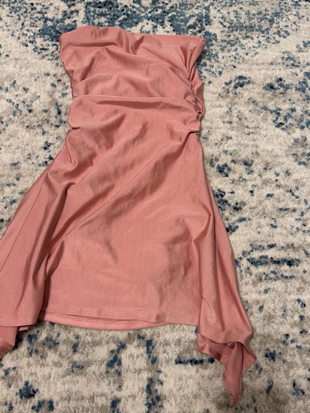 Windsor Dusty Rose Strapless Ruched Mini Dress